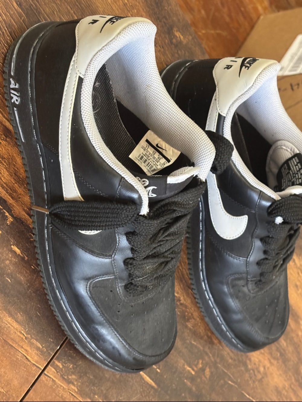 Nike Black and White Low Profile Air Sneakers
